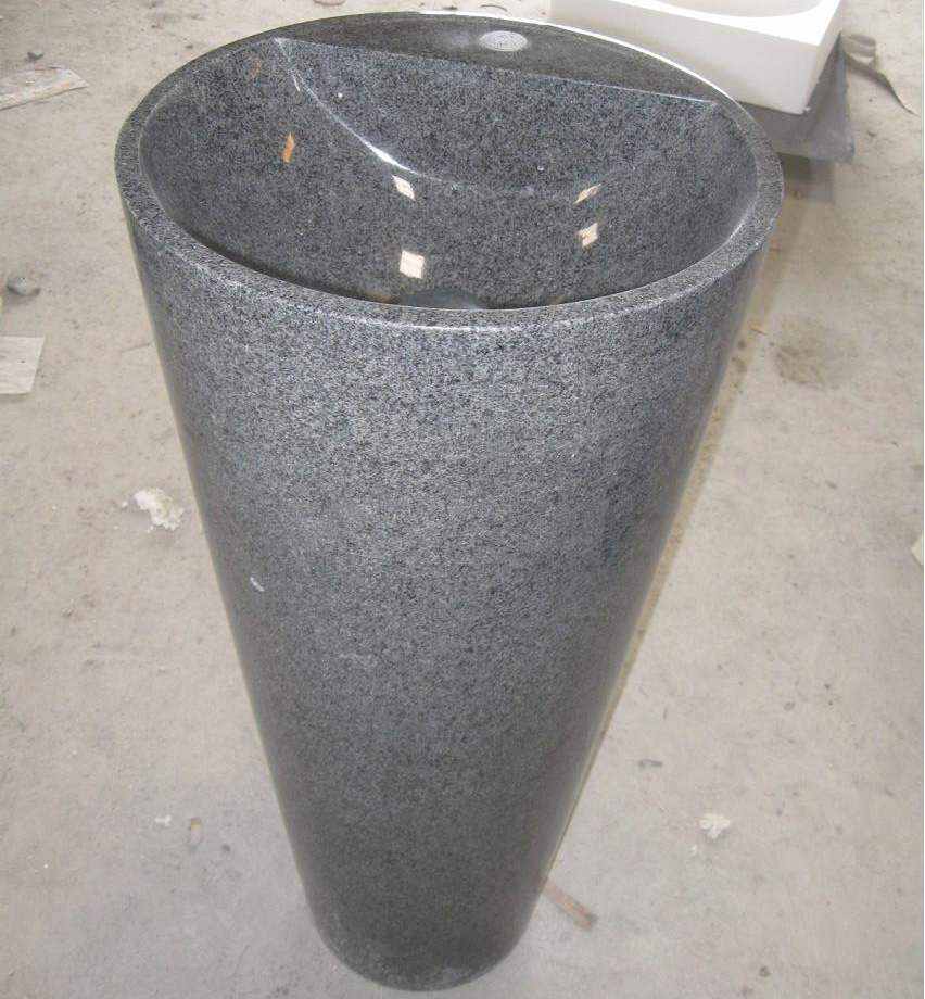 Dark Grey Granite G654 Pedestial Sink